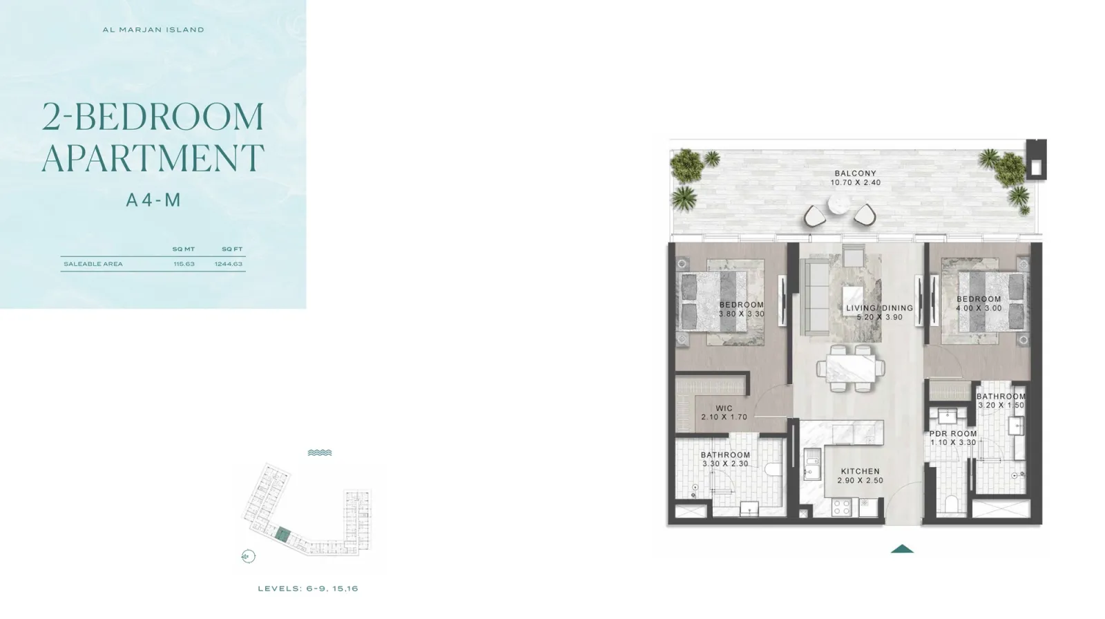 Floor plan for Type A4-M