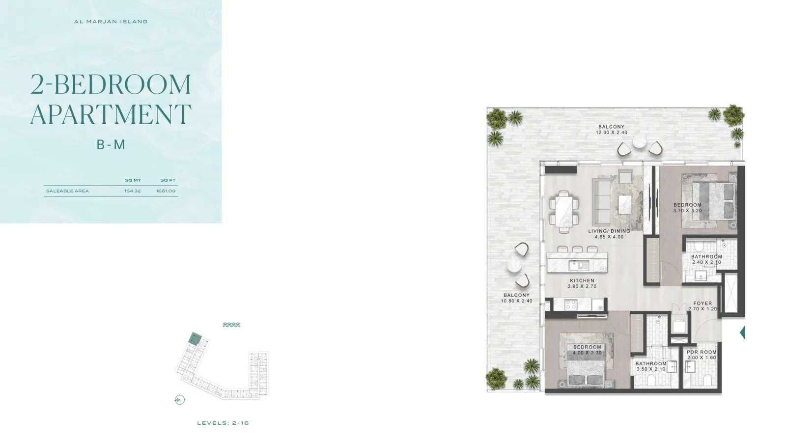 Floor plan for Type B-M