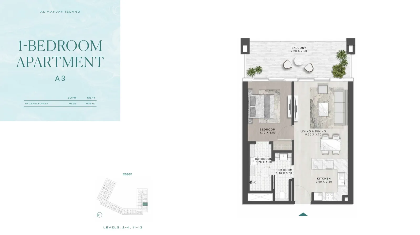 Floor plan for Type A3