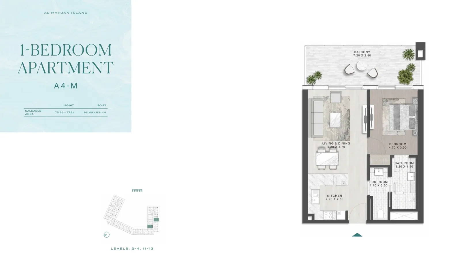 Floor plan for Type A4-M