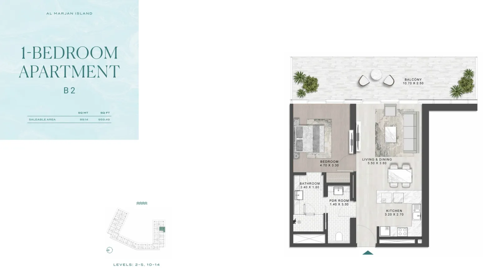 Floor plan for Type B2