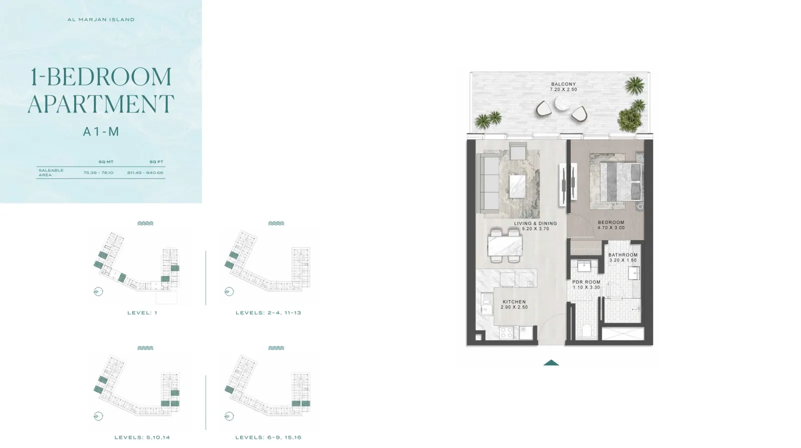 Floor plan for Type A1-M