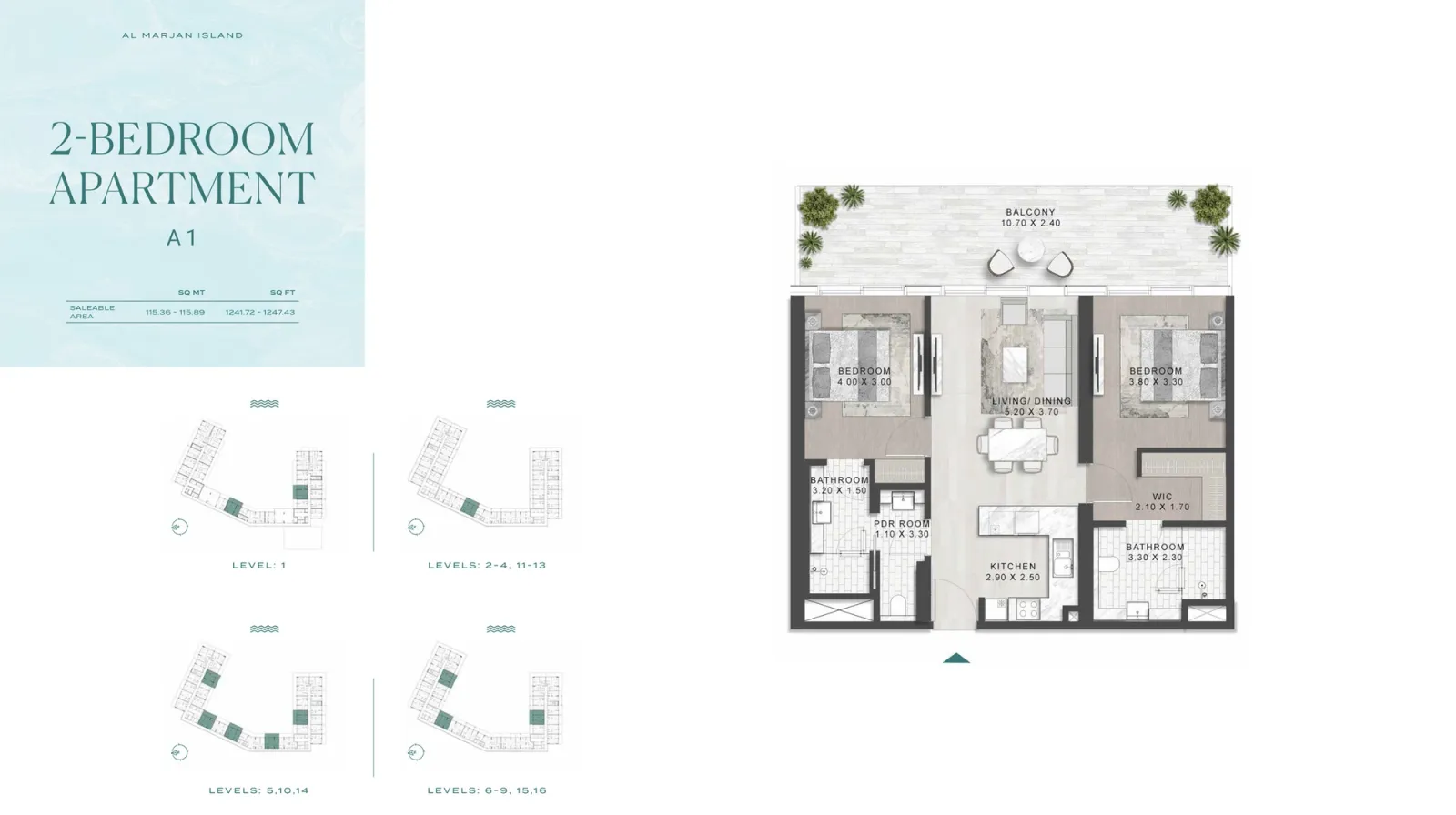 Floor plan for Type A1