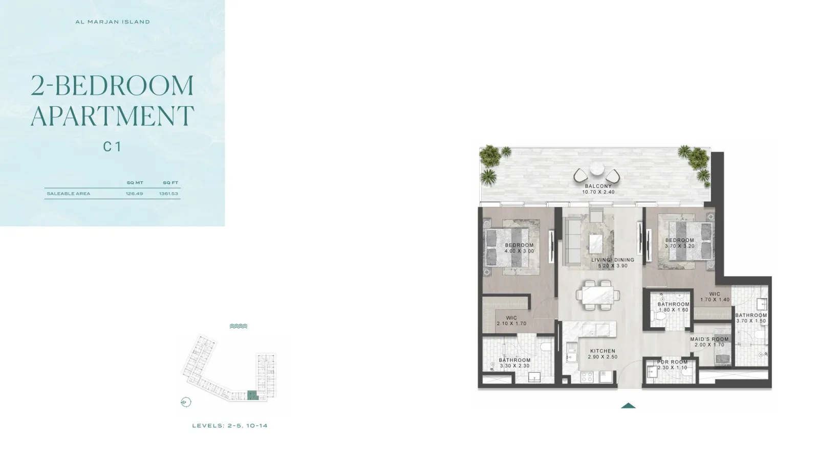 Floor plan for Type C1