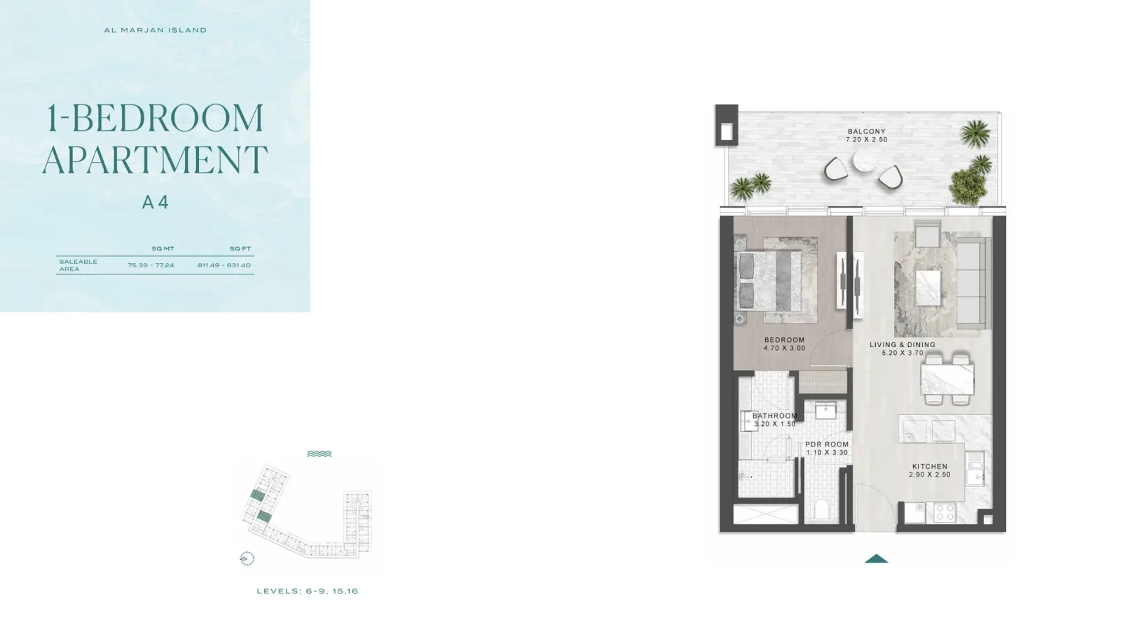 Floor plan for Type A4