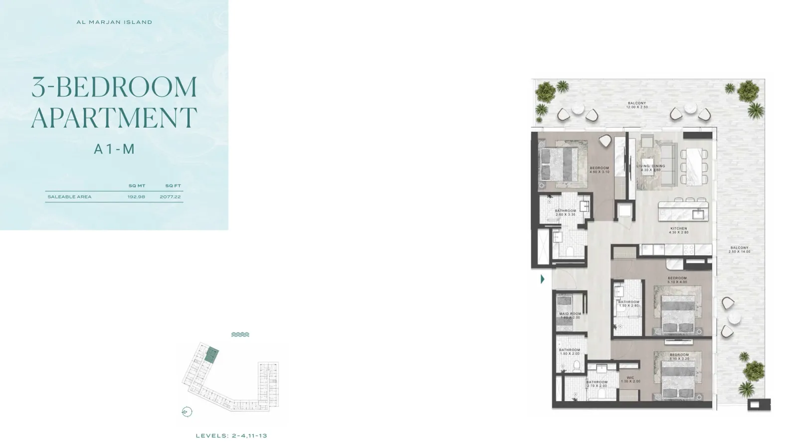 Floor plan for Type A1-M