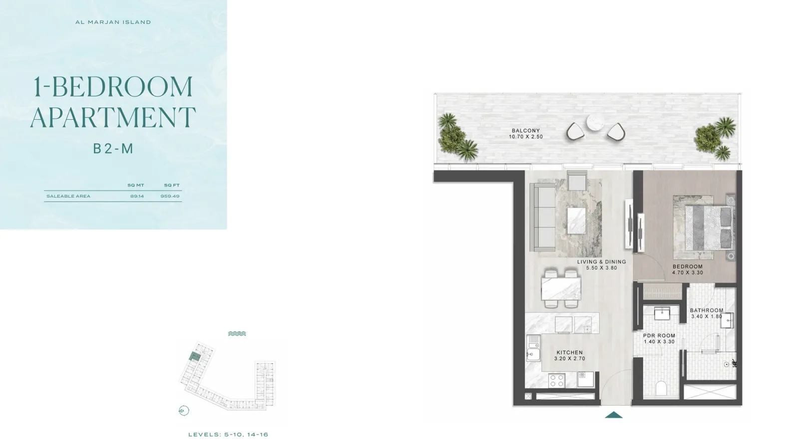 Floor plan for Type B2-M