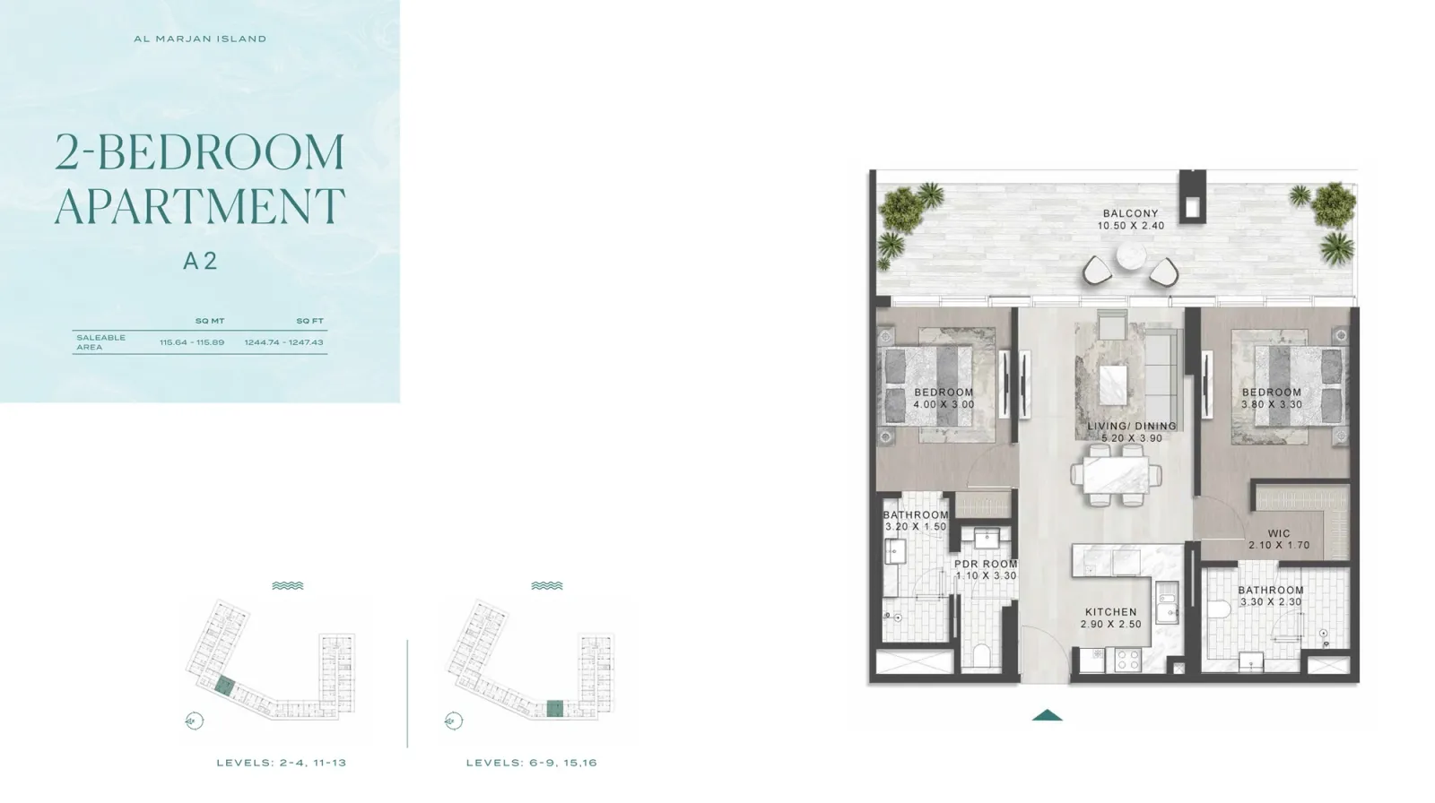 Floor plan for Type A2