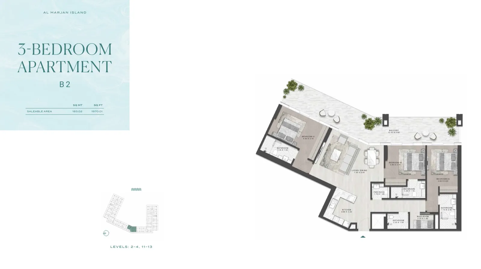Floor plan for Type B2
