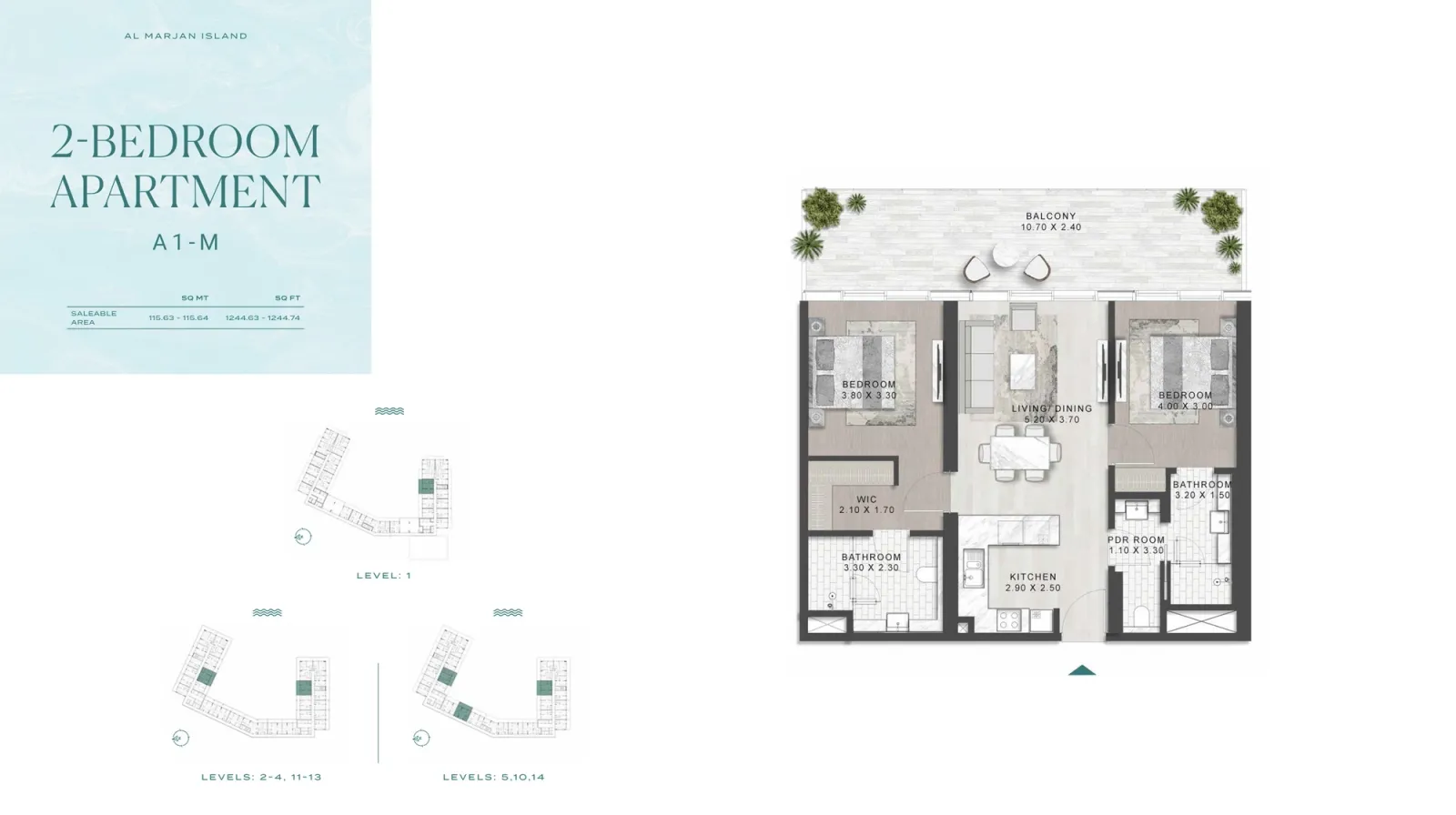 Floor plan for Type A1-M