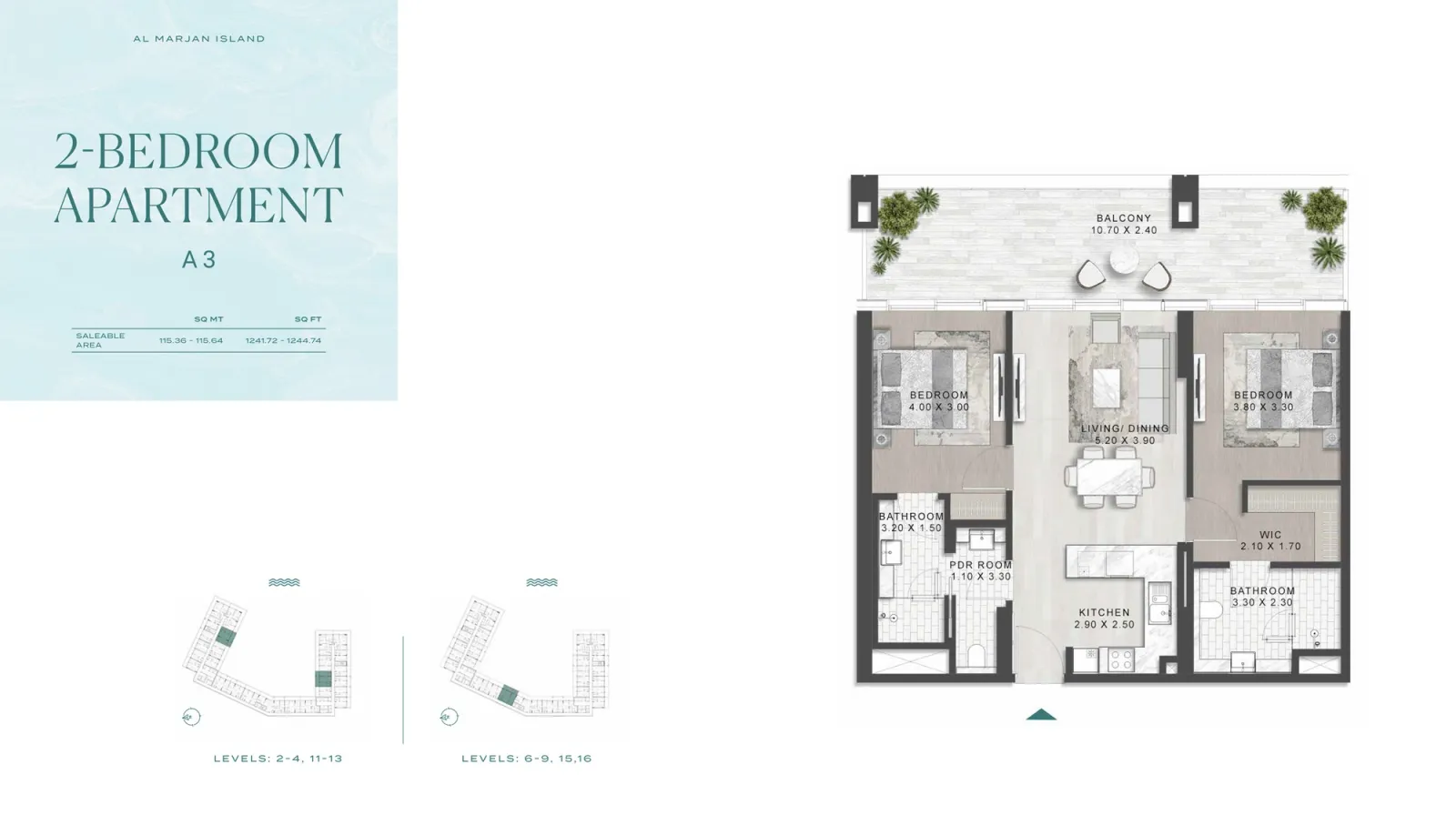 Floor plan for Type A3