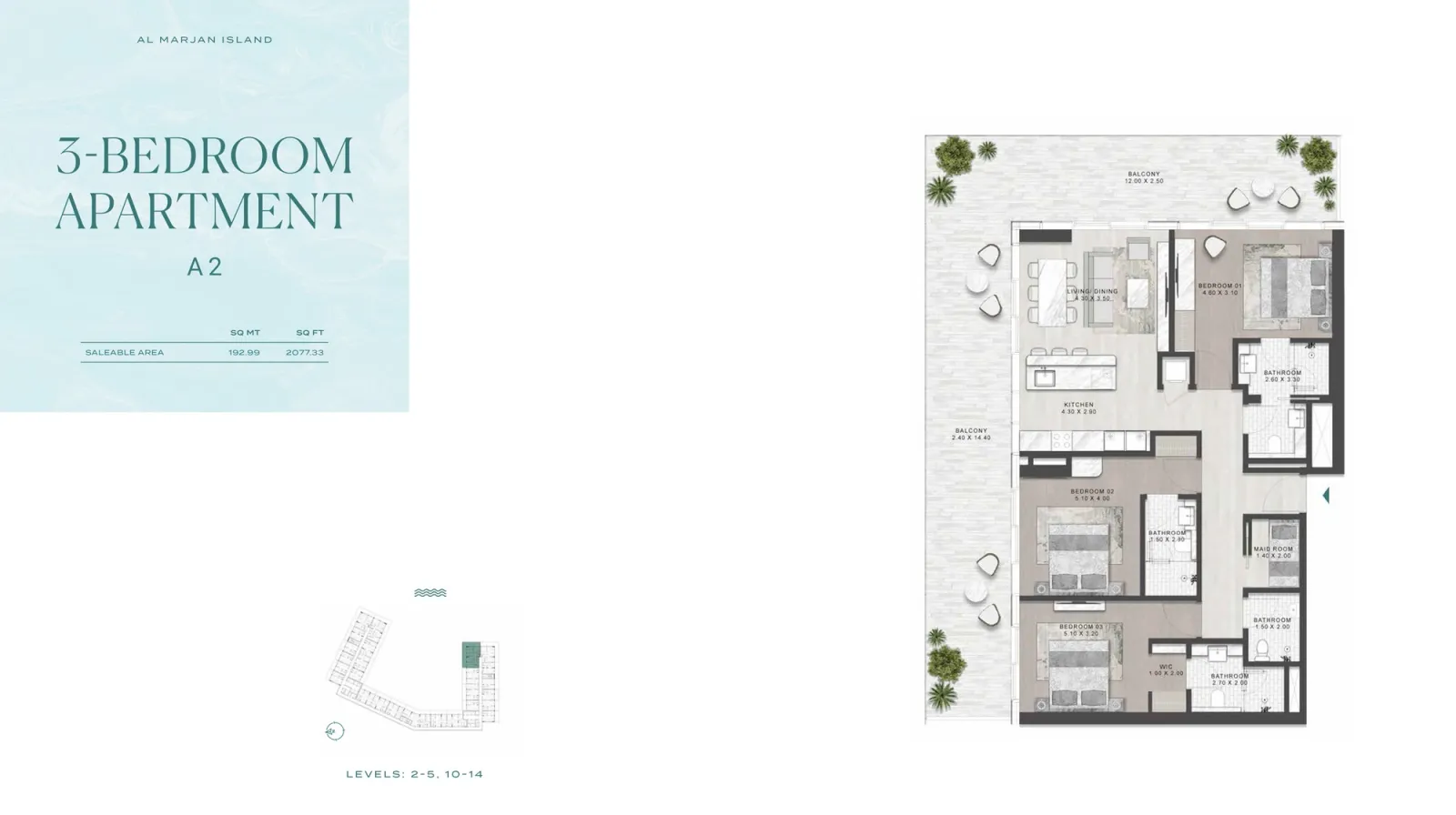 Floor plan for Type A2