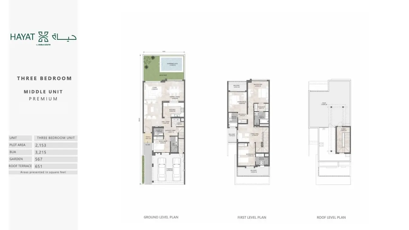 Floor plan for Mid Unit
