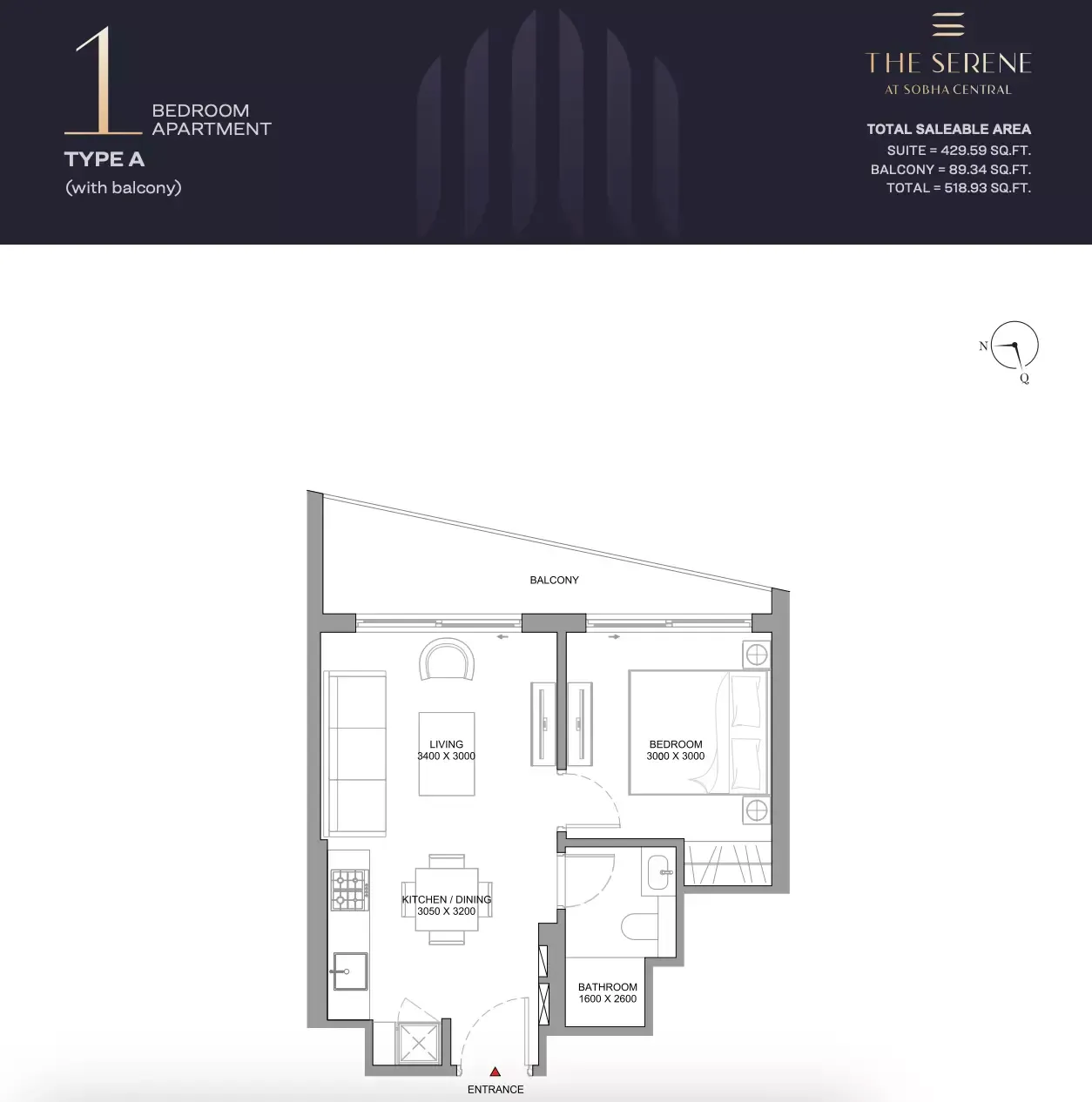 Floor plan for Type A