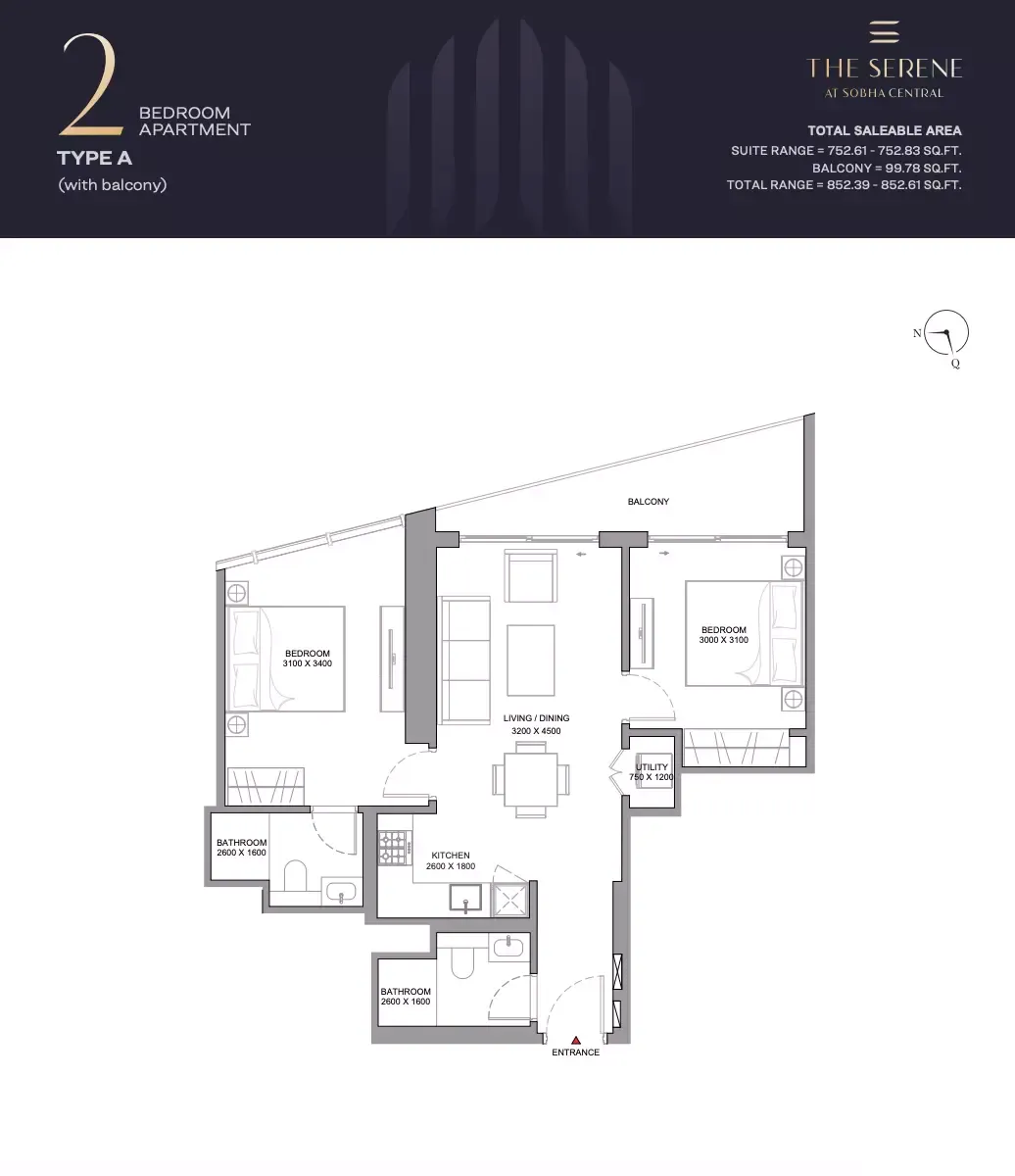 Floor plan for Type A