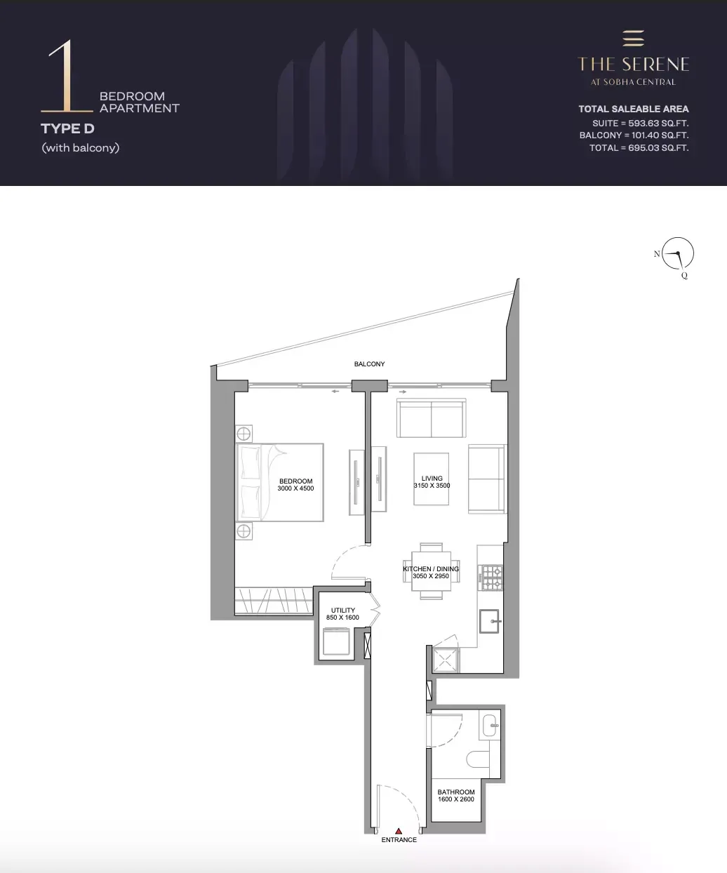Floor plan for Type D