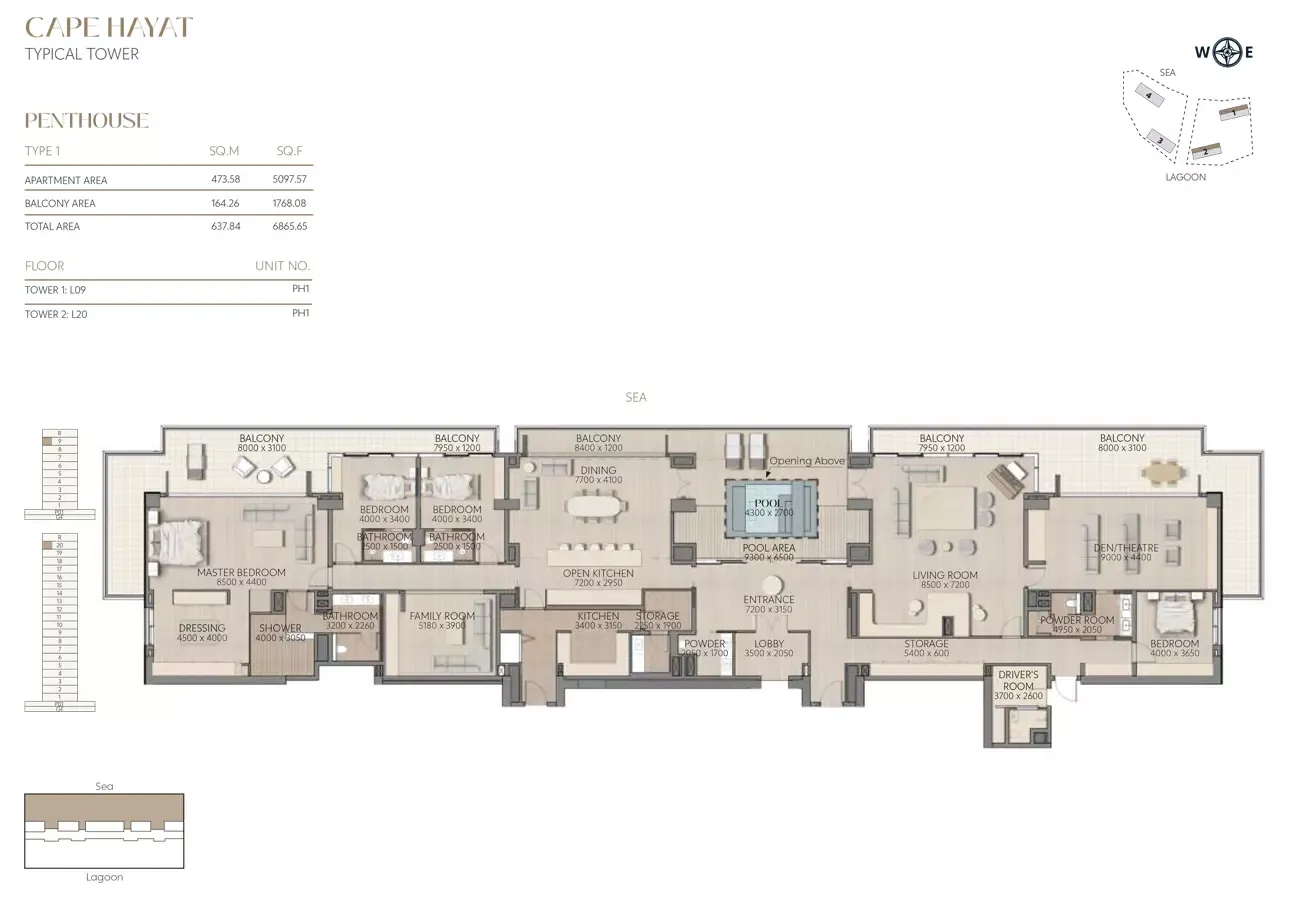 Floor plan for Type A