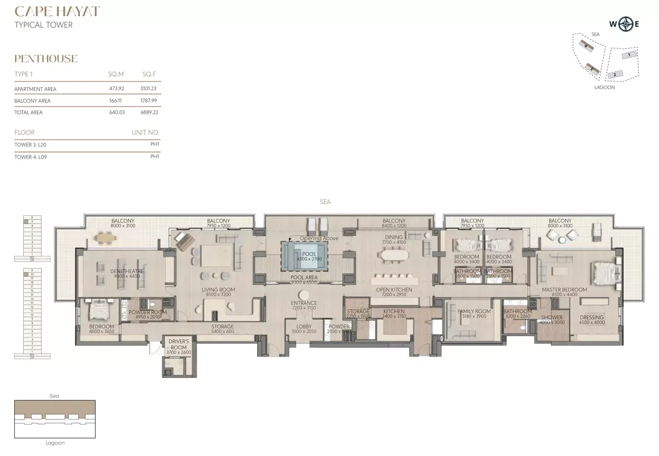Floor plan for Type 1