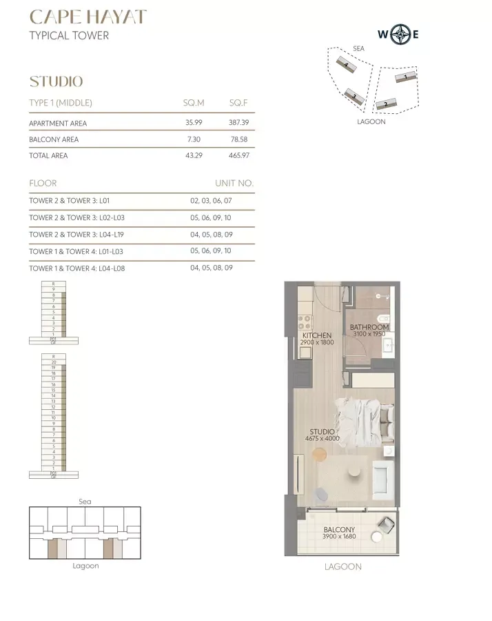 Floor plan for Type 1