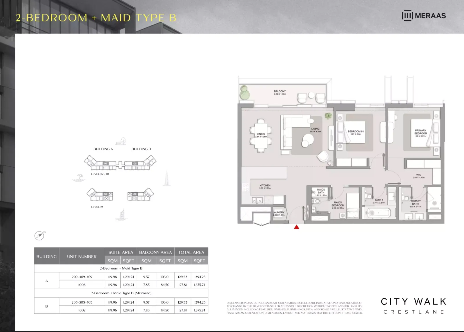 Floor plan for Type B1