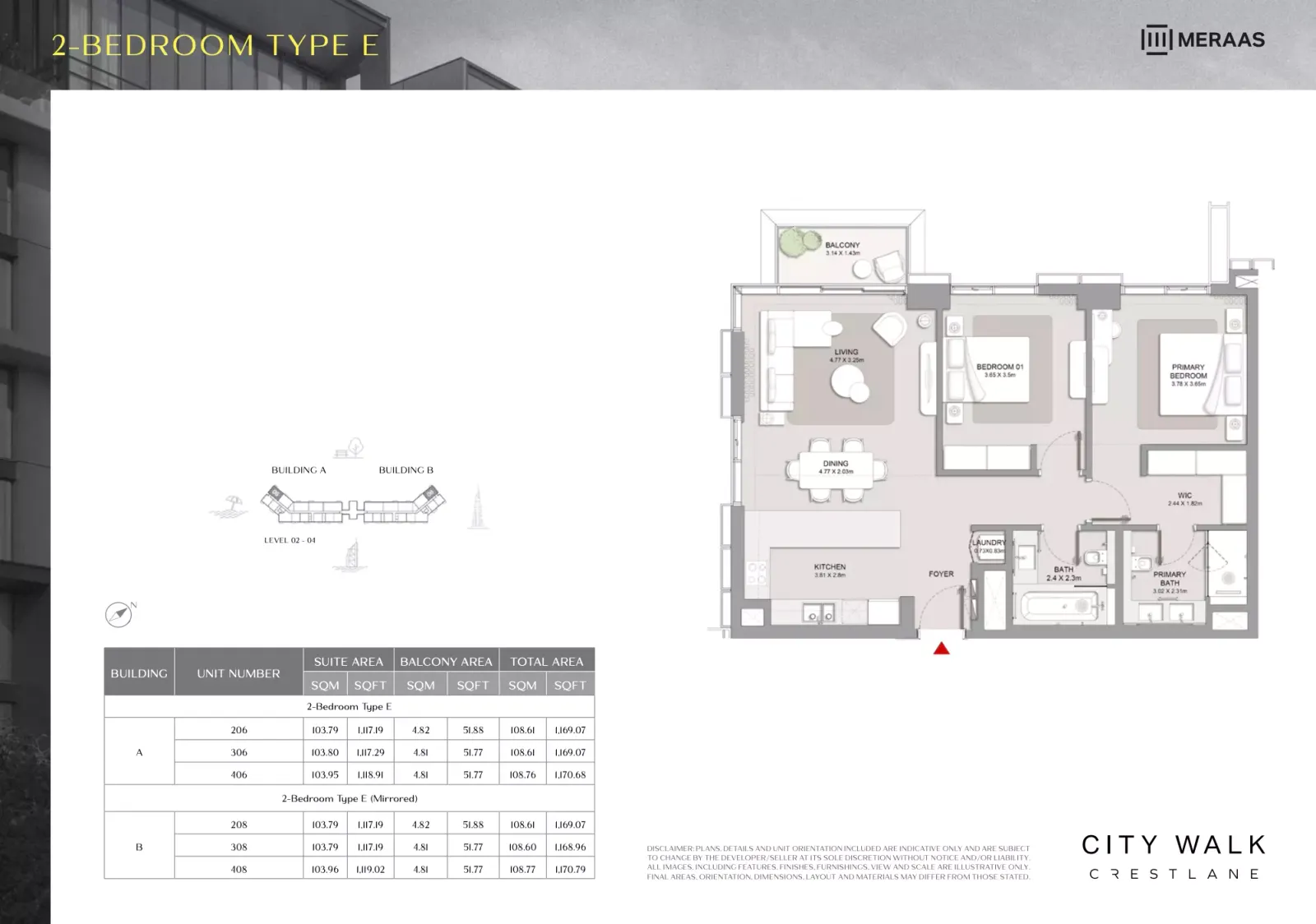 Floor plan for Type E