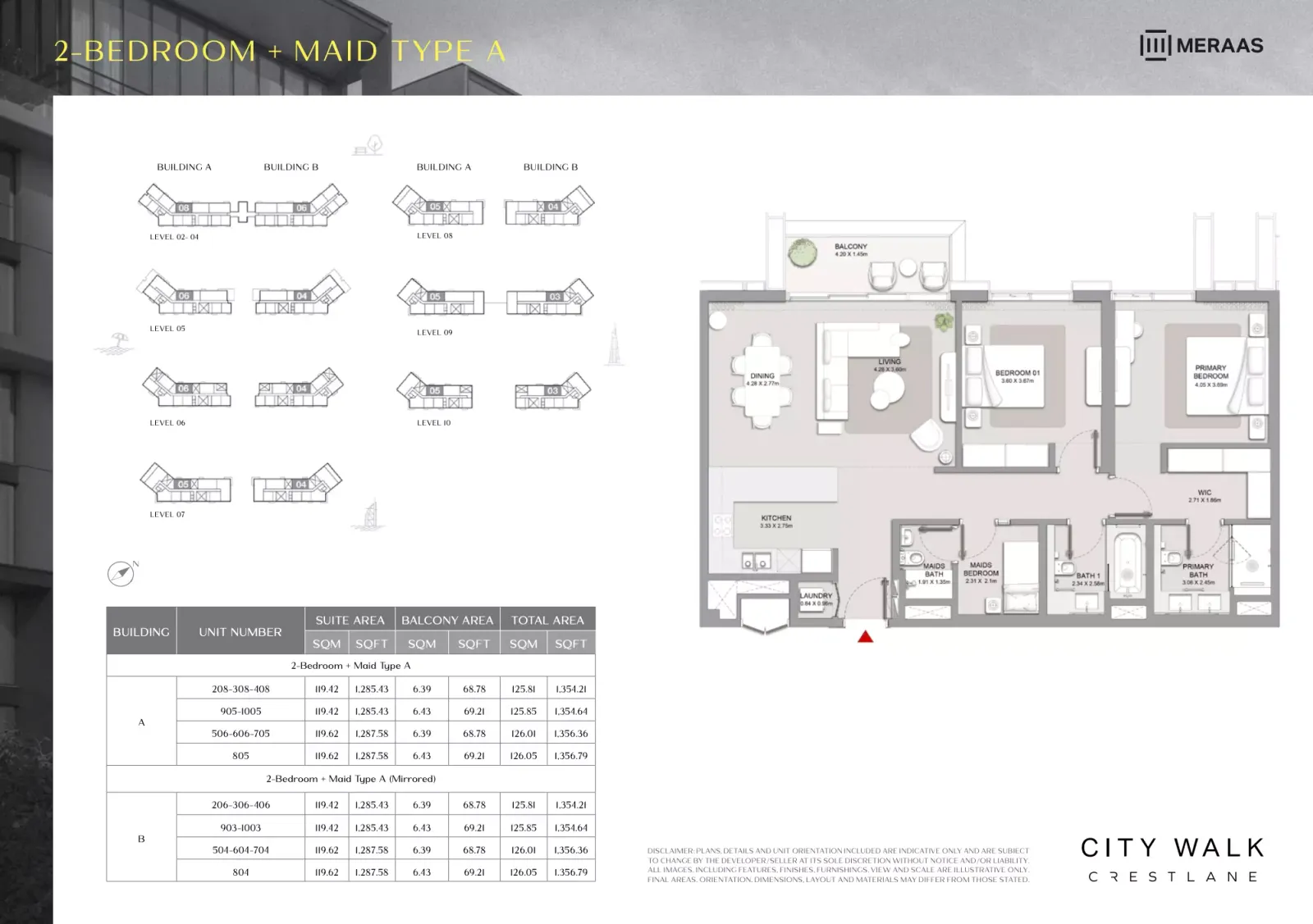 Floor plan for Type A1