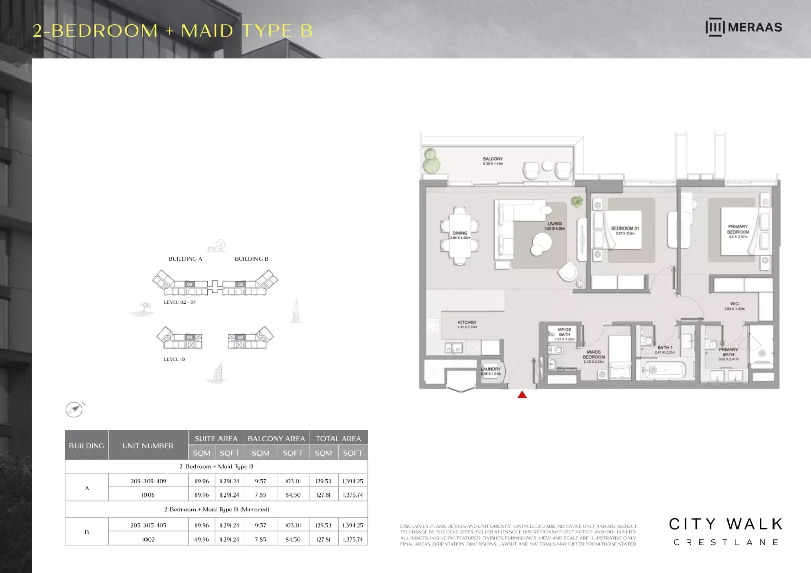 Floor plan for Type B1
