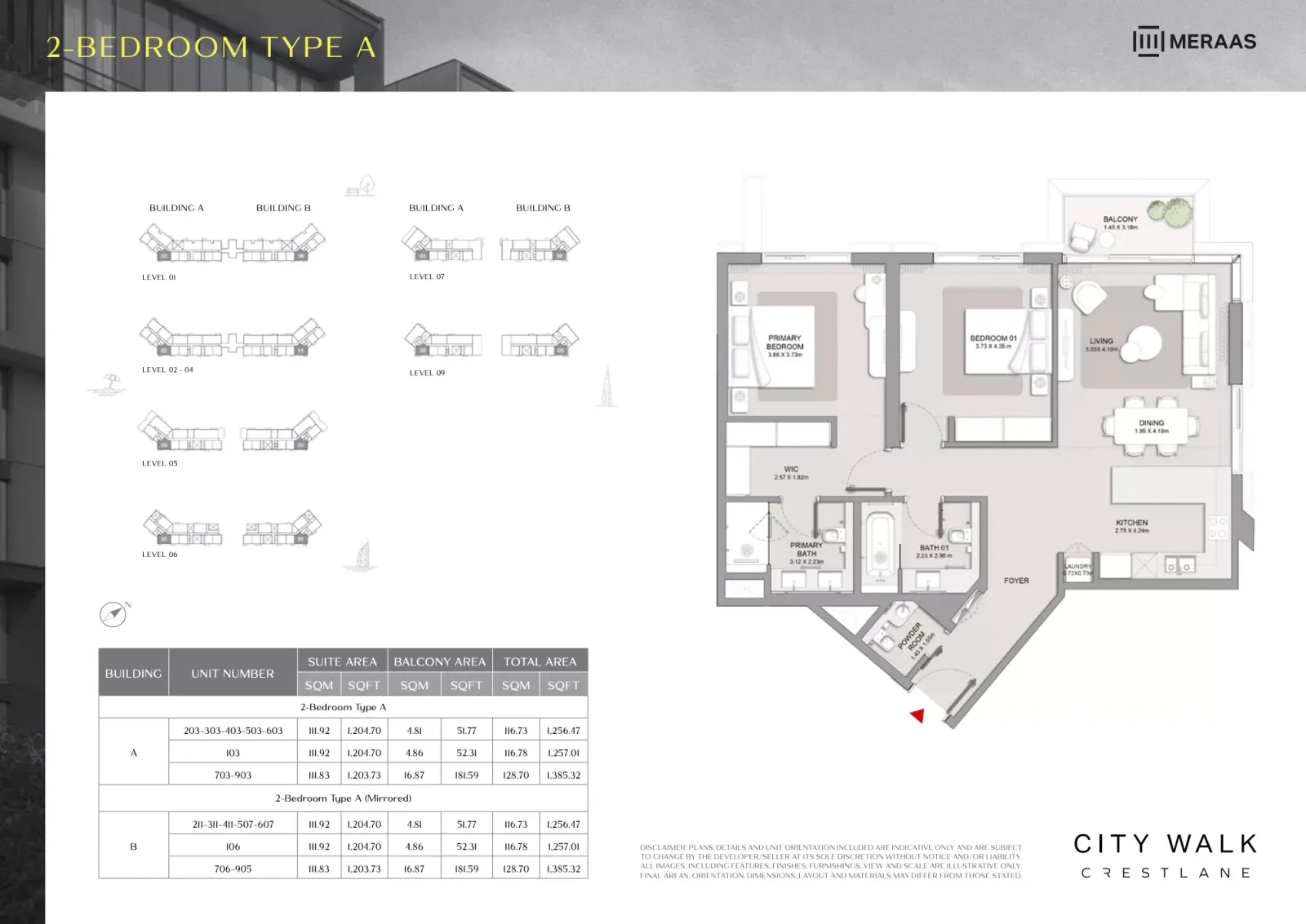Floor plan for Type A