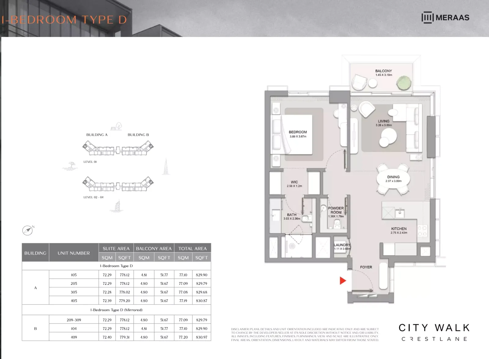 Floor plan for Type D