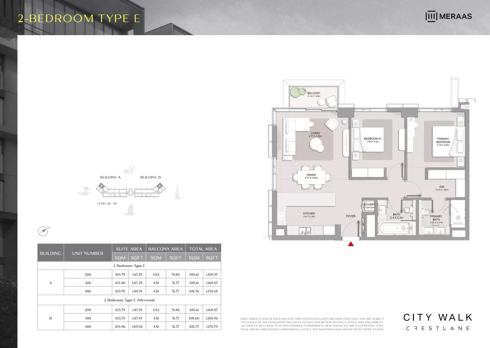 Floor plan for Type E