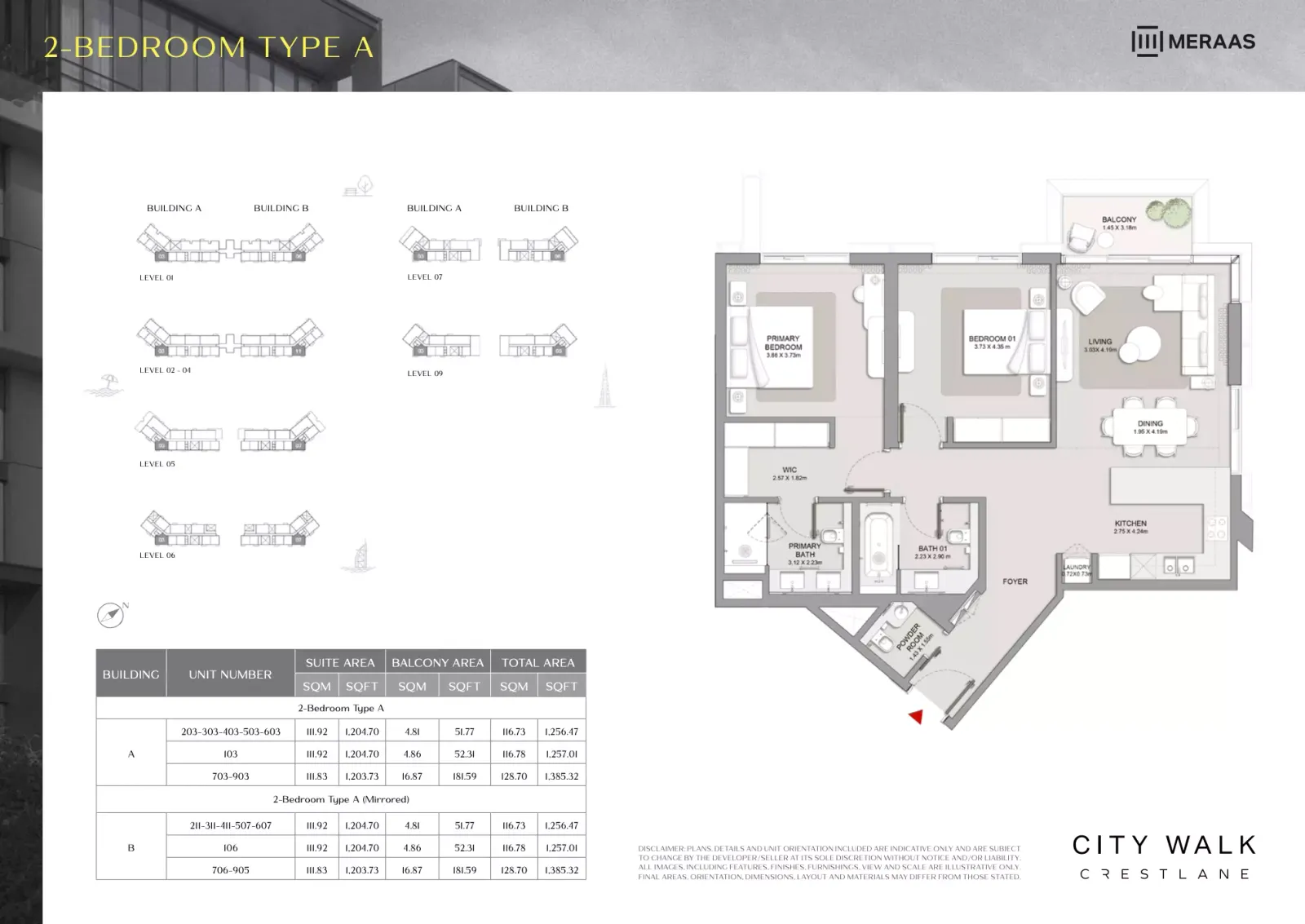 Floor plan for Type A