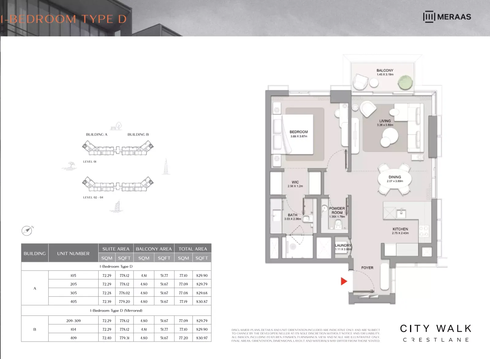 Floor plan for Type D