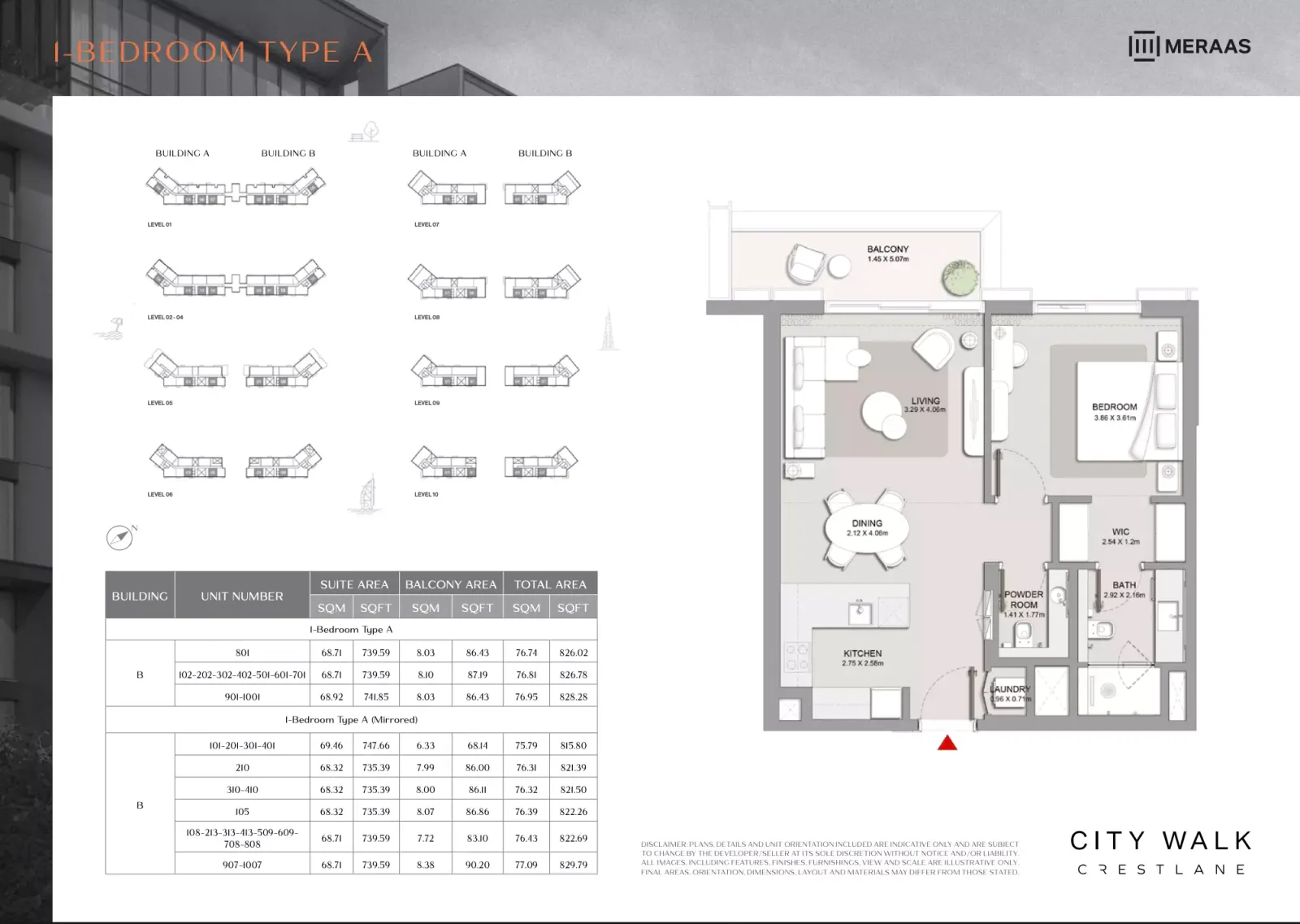 Floor plan for Type A