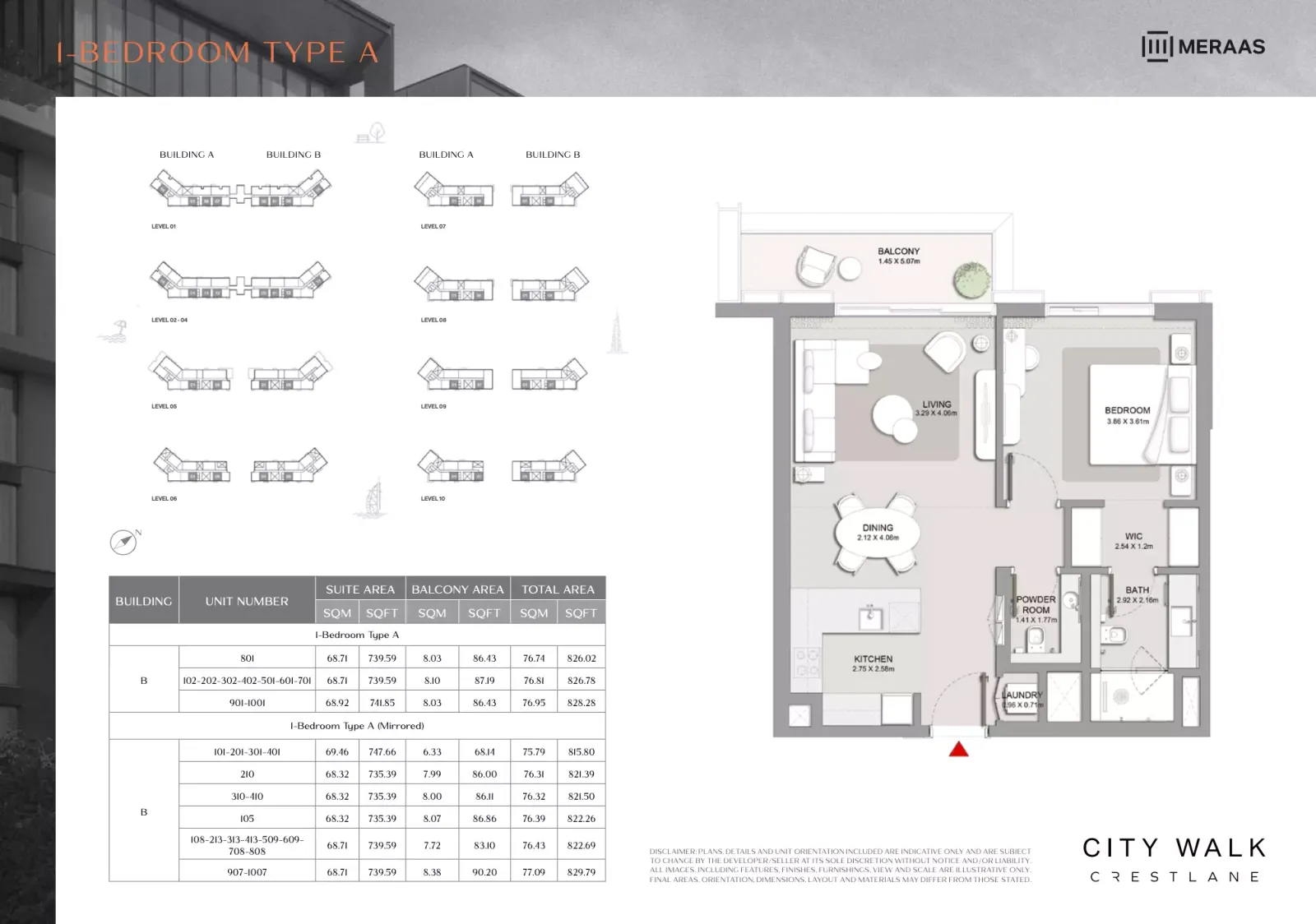 Floor plan for Type A