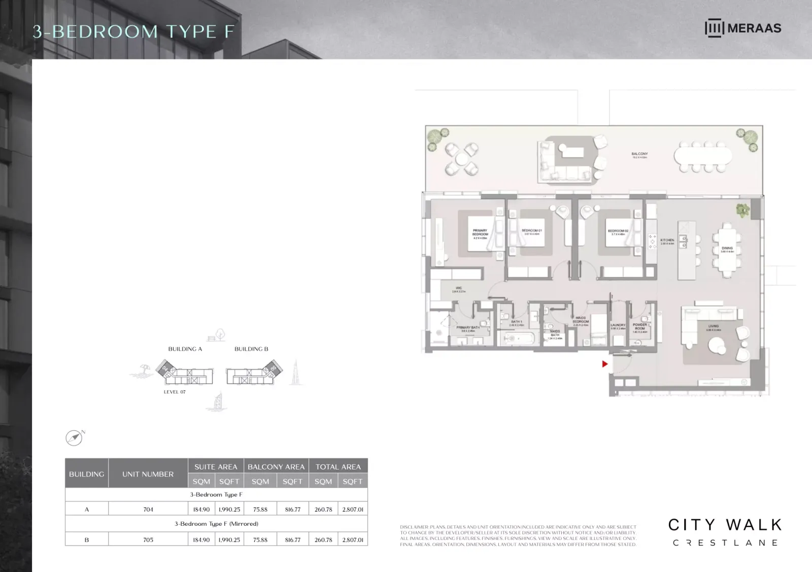 Floor plan for Type F