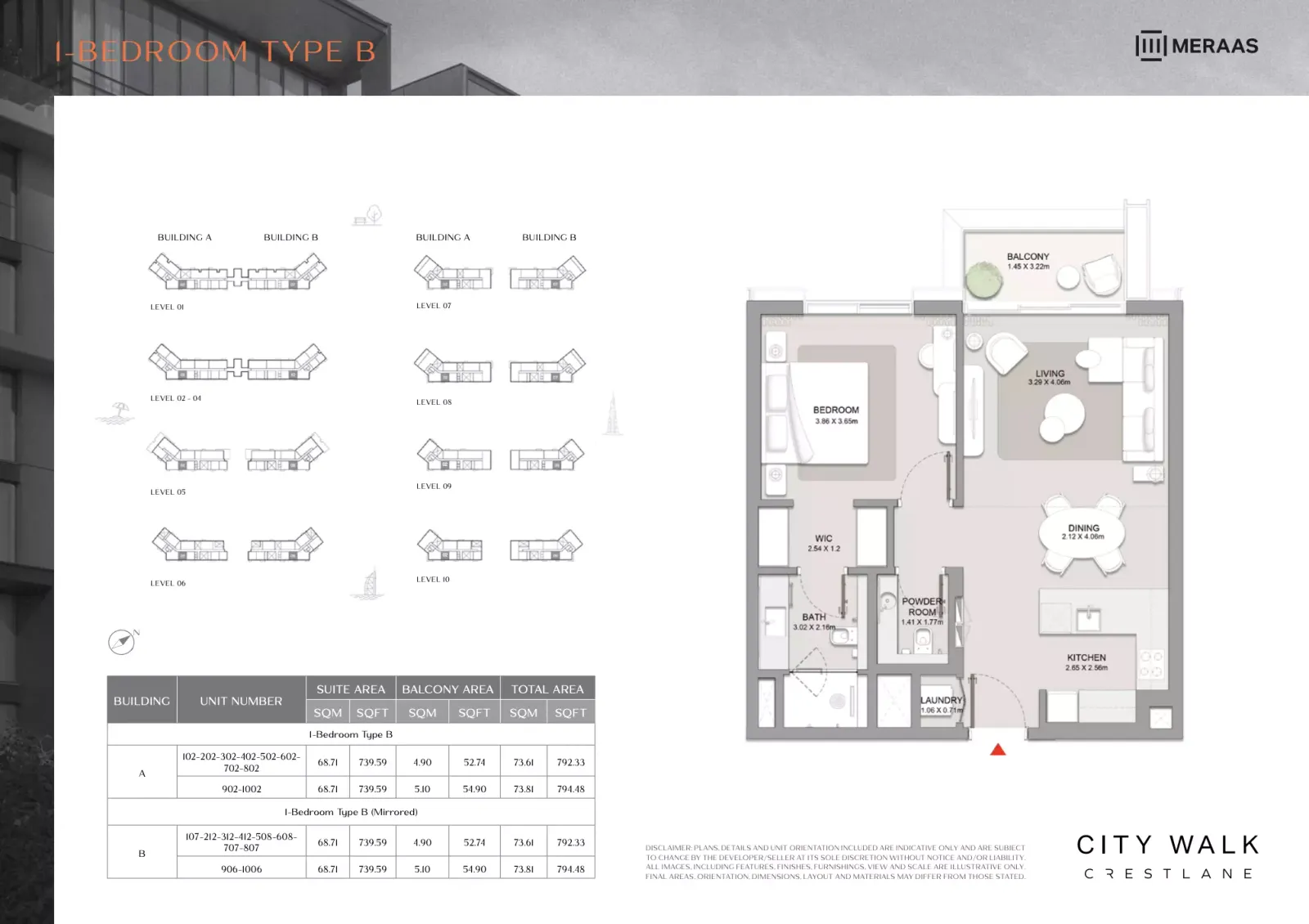 Floor plan for Type B