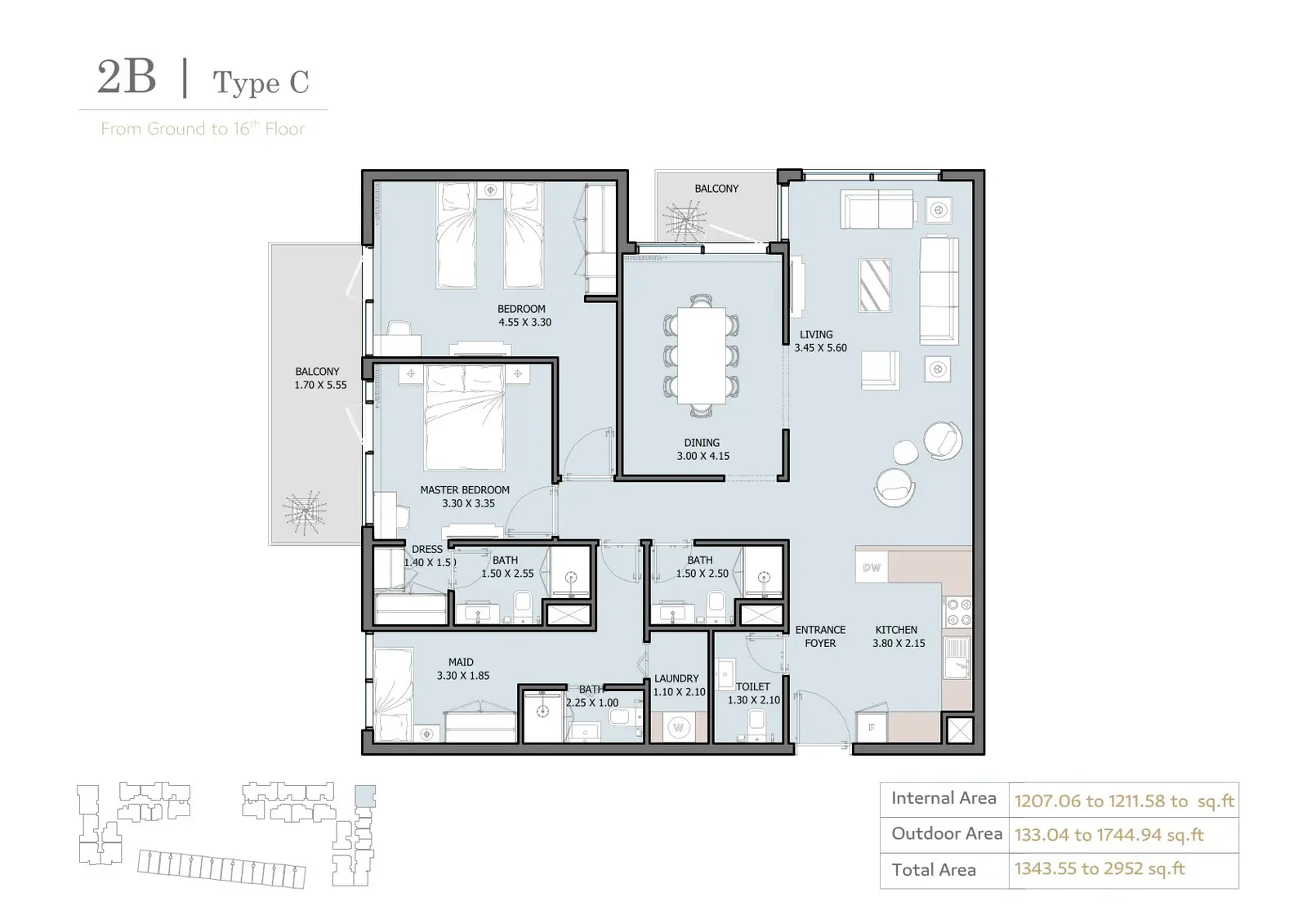 Floor plan for Type C