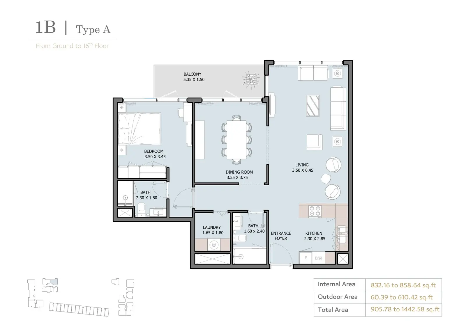 Floor plan for Type A