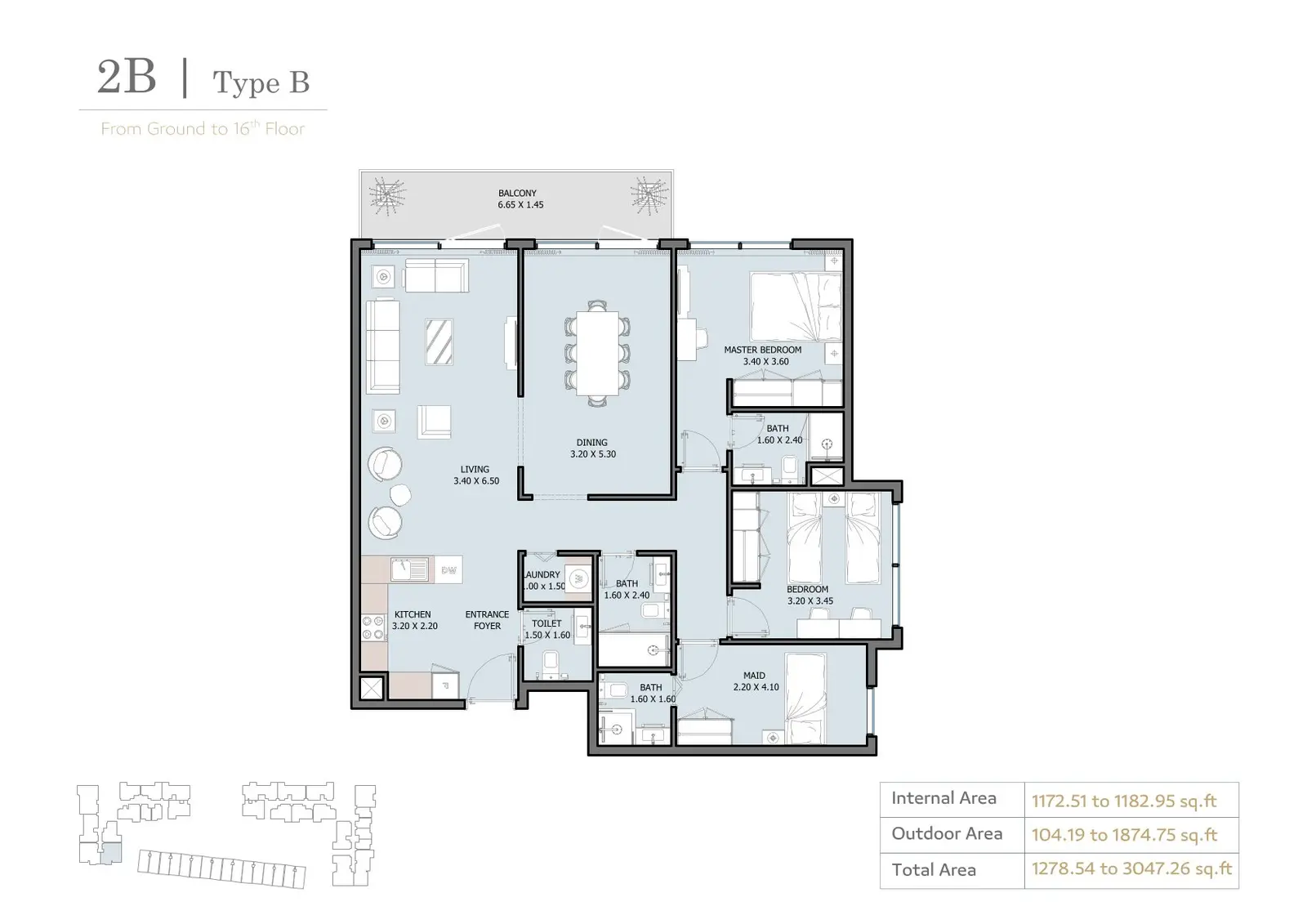 Floor plan for Type B