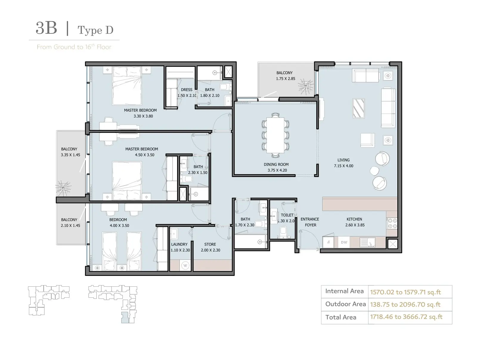 Floor plan for Type D