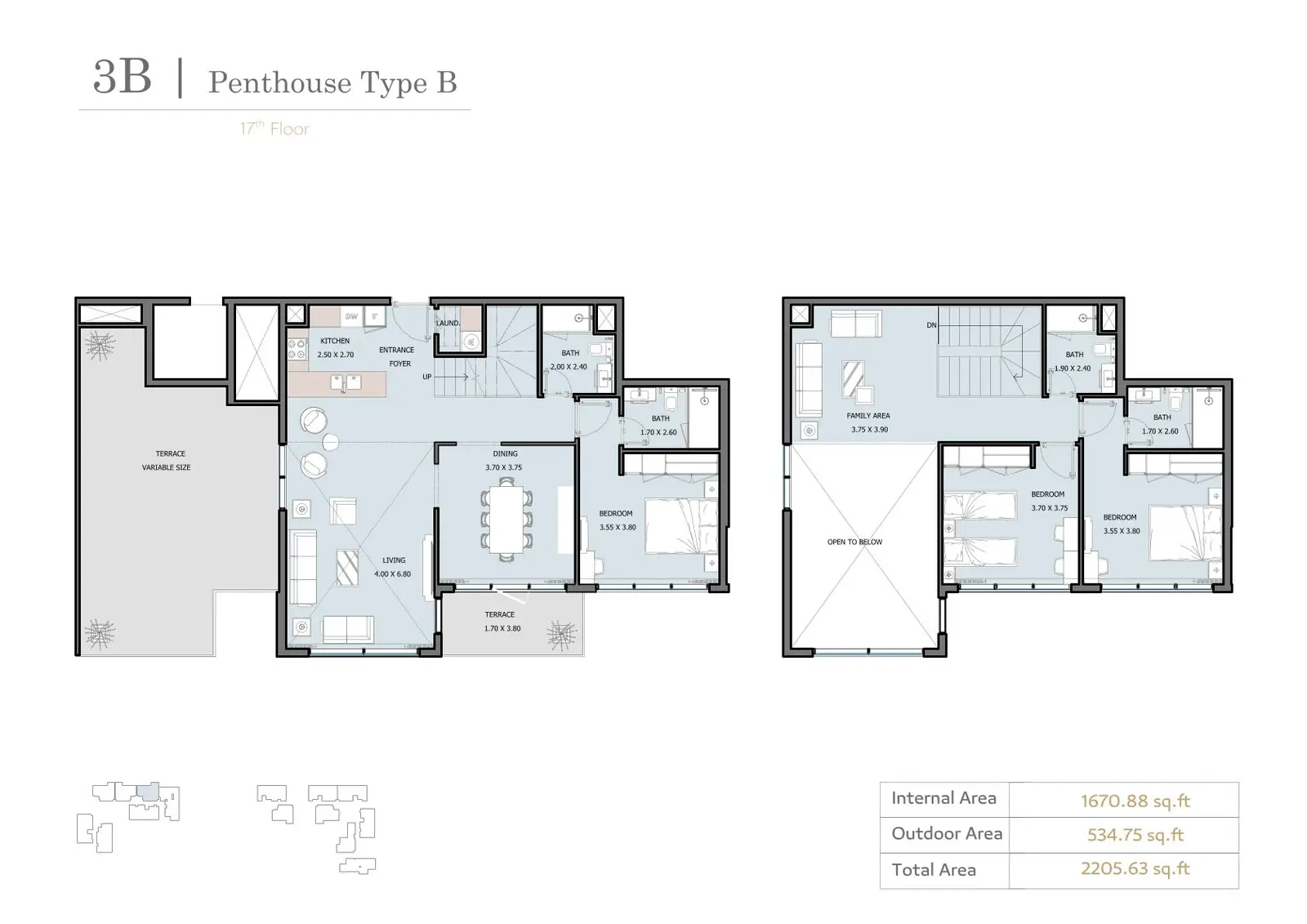 Floor plan for Type B