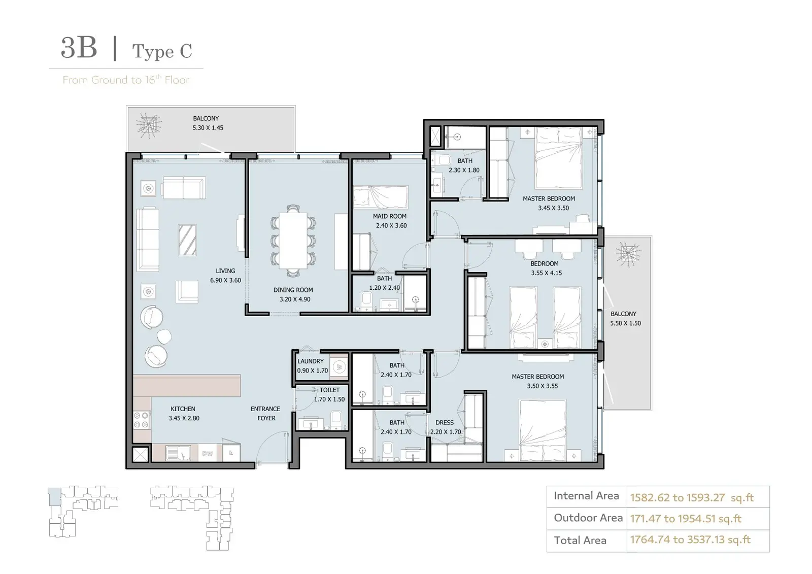Floor plan for Type C