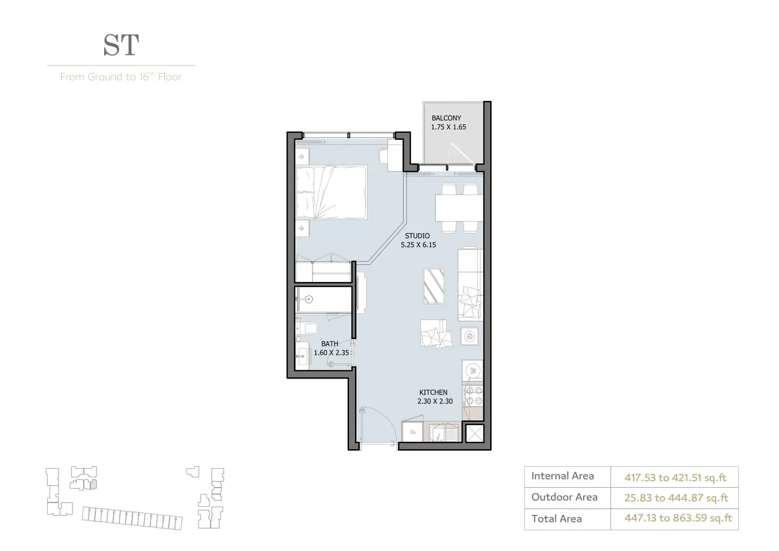 Floor plan for Type A