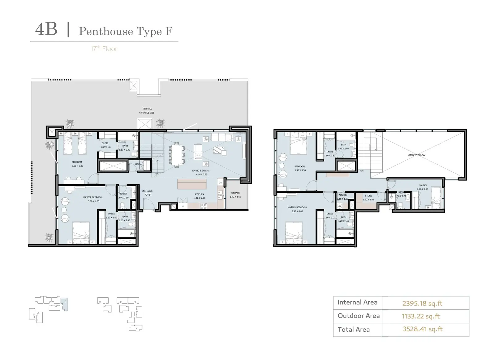 Floor plan for Type F