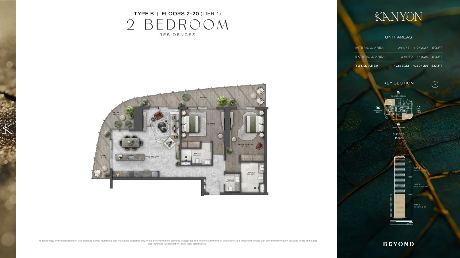 Floor plan for Type B1