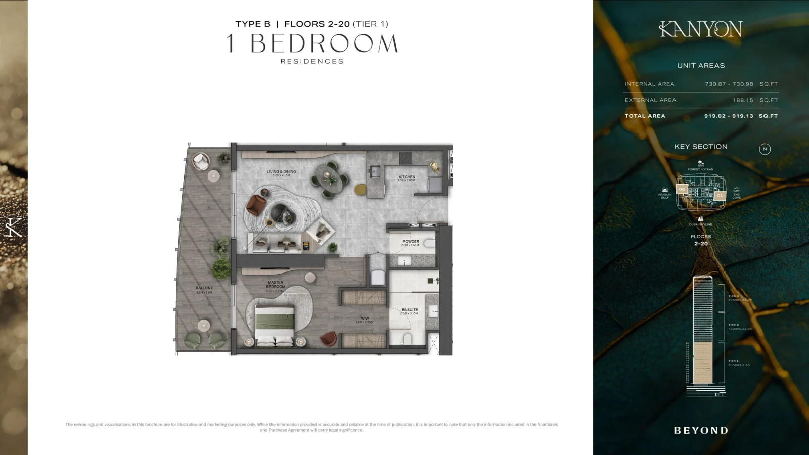 Floor plan for Type B1