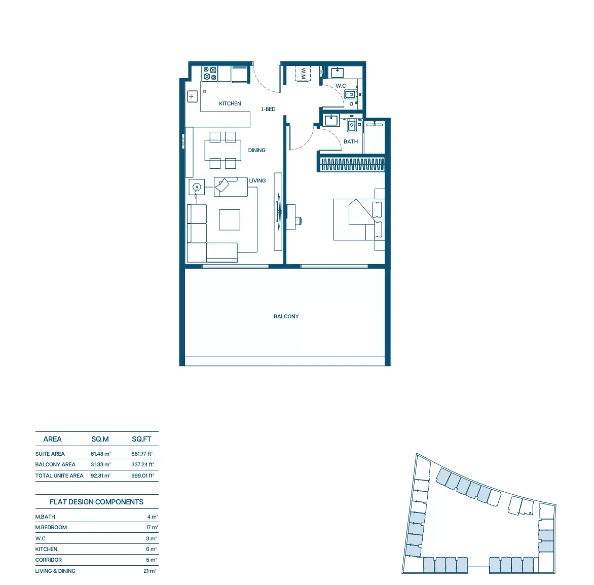 Floor plan for Type 01
