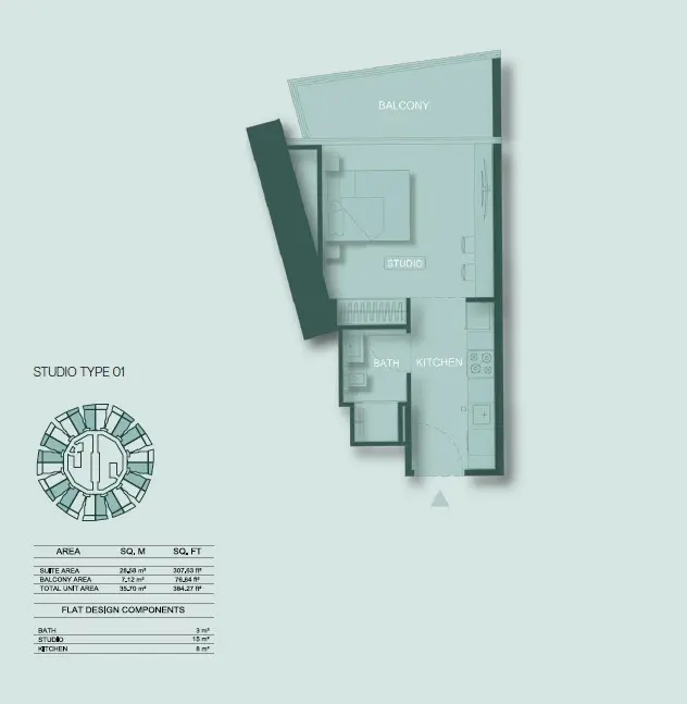 Floor plan for Type 01