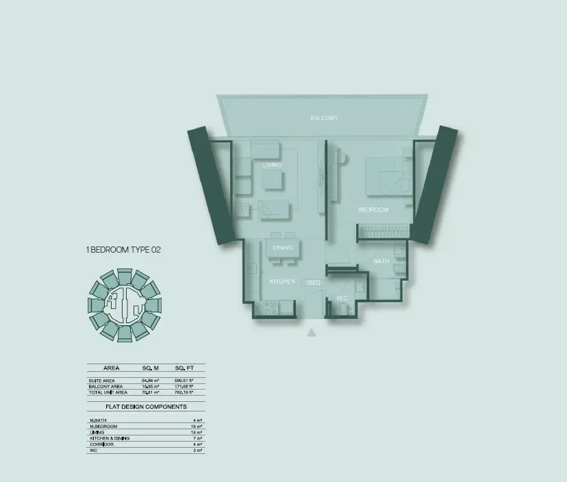 Floor plan for Type 02