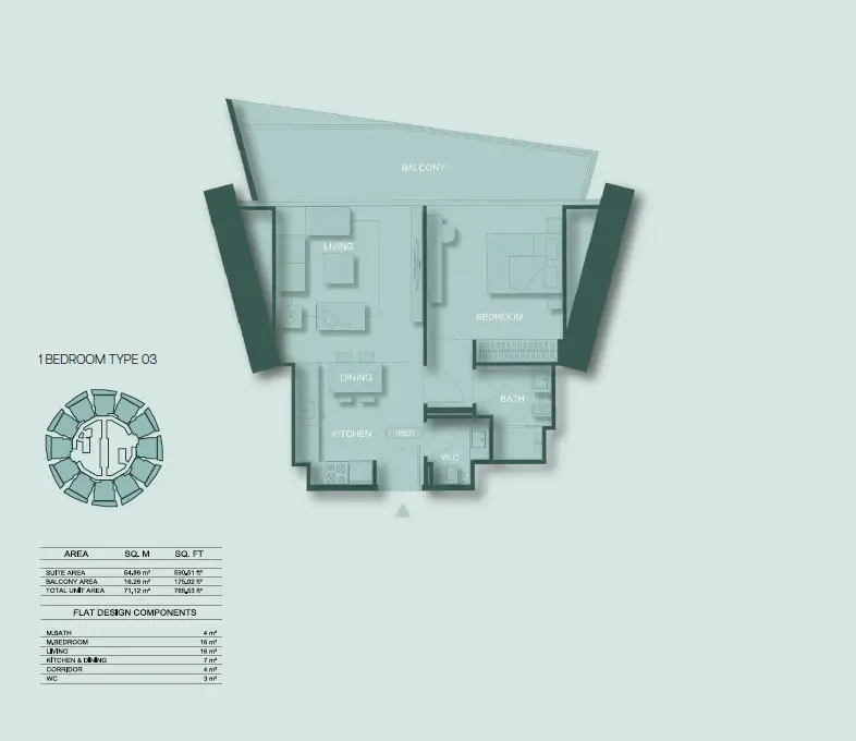 Floor plan for Type 03